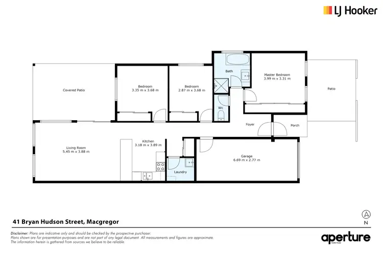 Floorplan of Homely house listing, 41 Bryan Hudson Street, Macgregor ACT 2615