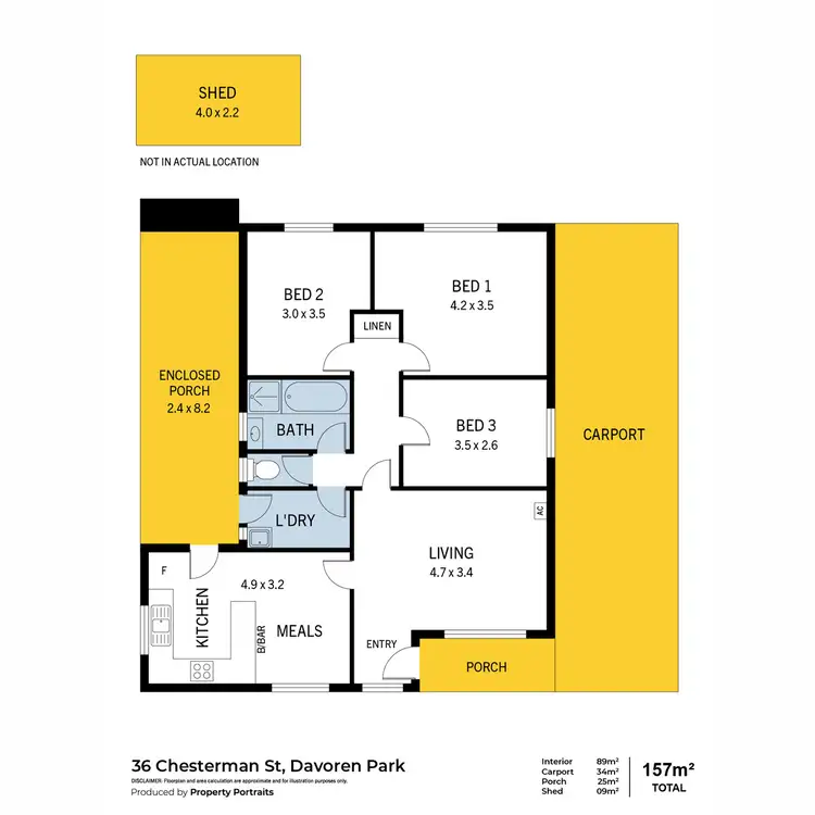 Floorplan of Homely house listing, 36 Chesterman Street, Davoren Park SA 5113