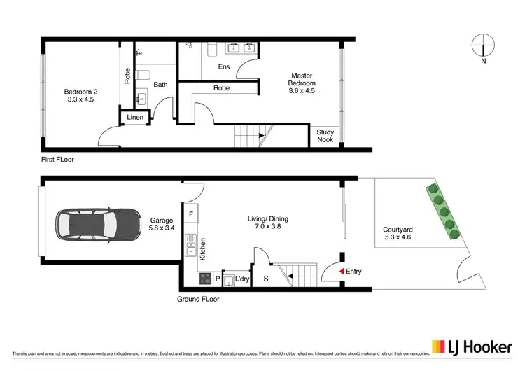 Floorplan of Homely townhouse listing, 25B Negus Crescent, Watson ACT 2602