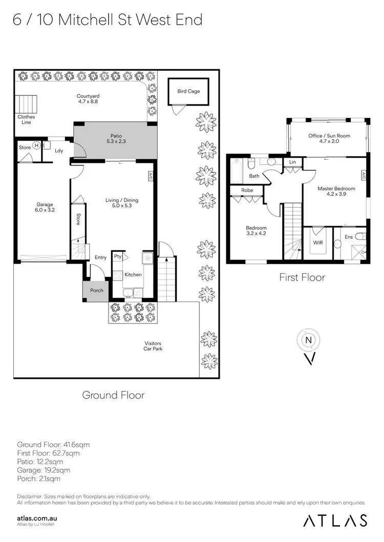 Floorplan of Homely townhouse listing, 6/10 Mitchell Street, West End QLD 4101
