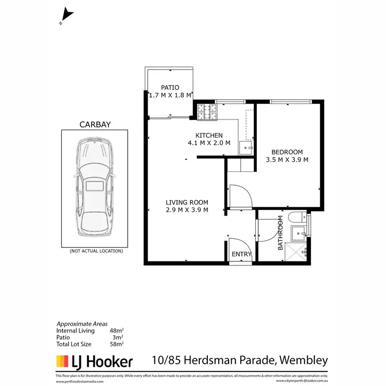 Floorplan of Homely apartment listing, 10/85 Herdsman Parade, Wembley WA 6014