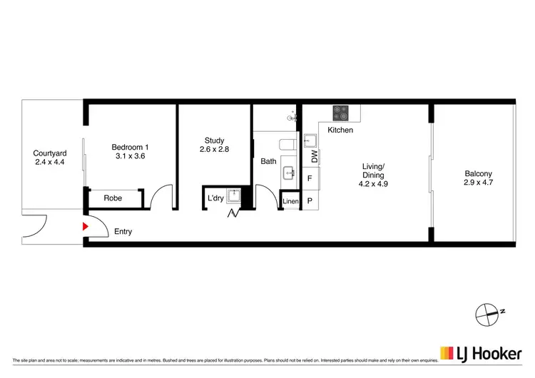 Floorplan of Homely apartment listing, G10/40 Trinca Street, Denman Prospect ACT 2611