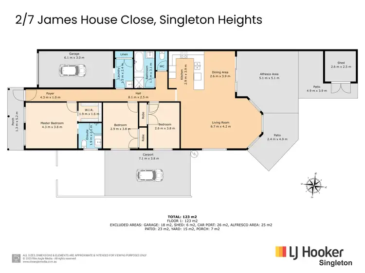 Floorplan of Homely semi-detached listing, 2-7 James House Close, Singleton NSW 2330
