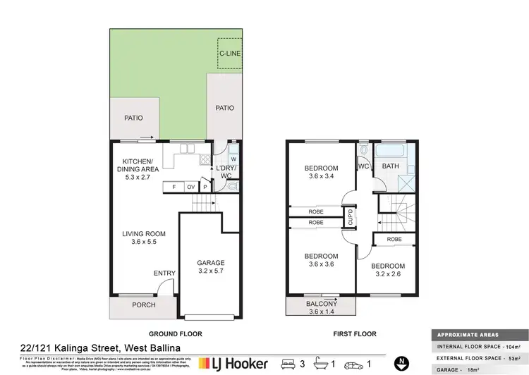 Floorplan of Homely unit listing, 22/121 Kalinga Street, West Ballina NSW 2478