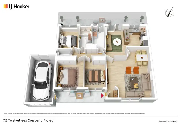 Floorplan of Homely house listing, 72 Twelvetrees Crescent, Florey ACT 2615
