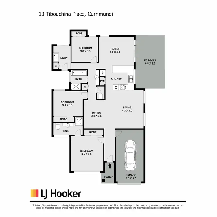 Floorplan of Homely house listing, 13 Tibouchina Place, Currimundi QLD 4551