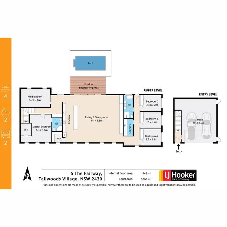 Floorplan of Homely house listing, 6 The Fairway, Tallwoods Village NSW 2430