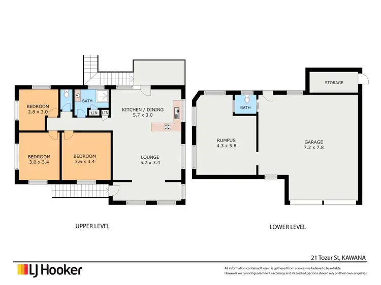 Floorplan of Homely house listing, 21 Tozer Street, Kawana QLD 4701