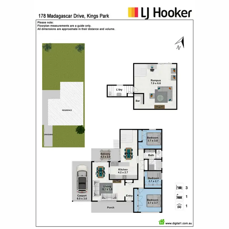 Floorplan of Homely house listing, 178 Madagascar Drive, Kings Park NSW 2148
