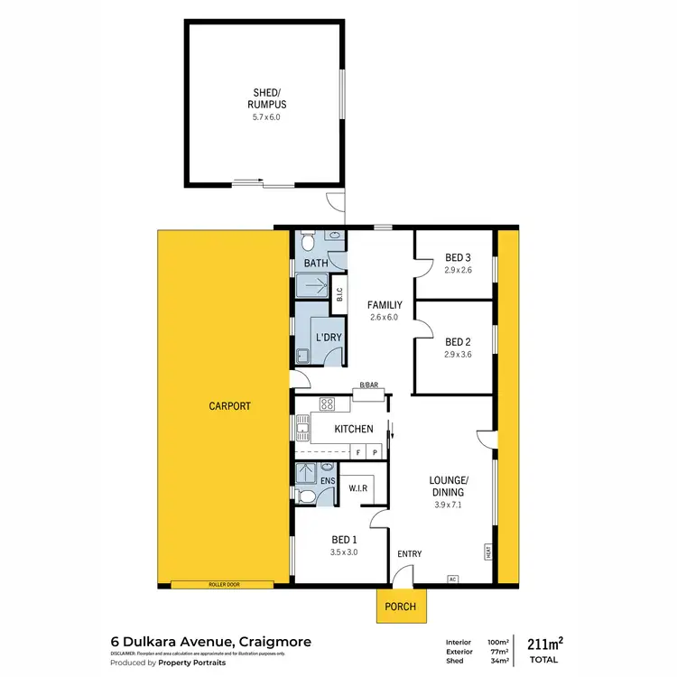 Floorplan of Homely house listing, 6 Dulkara Avenue, Craigmore SA 5114