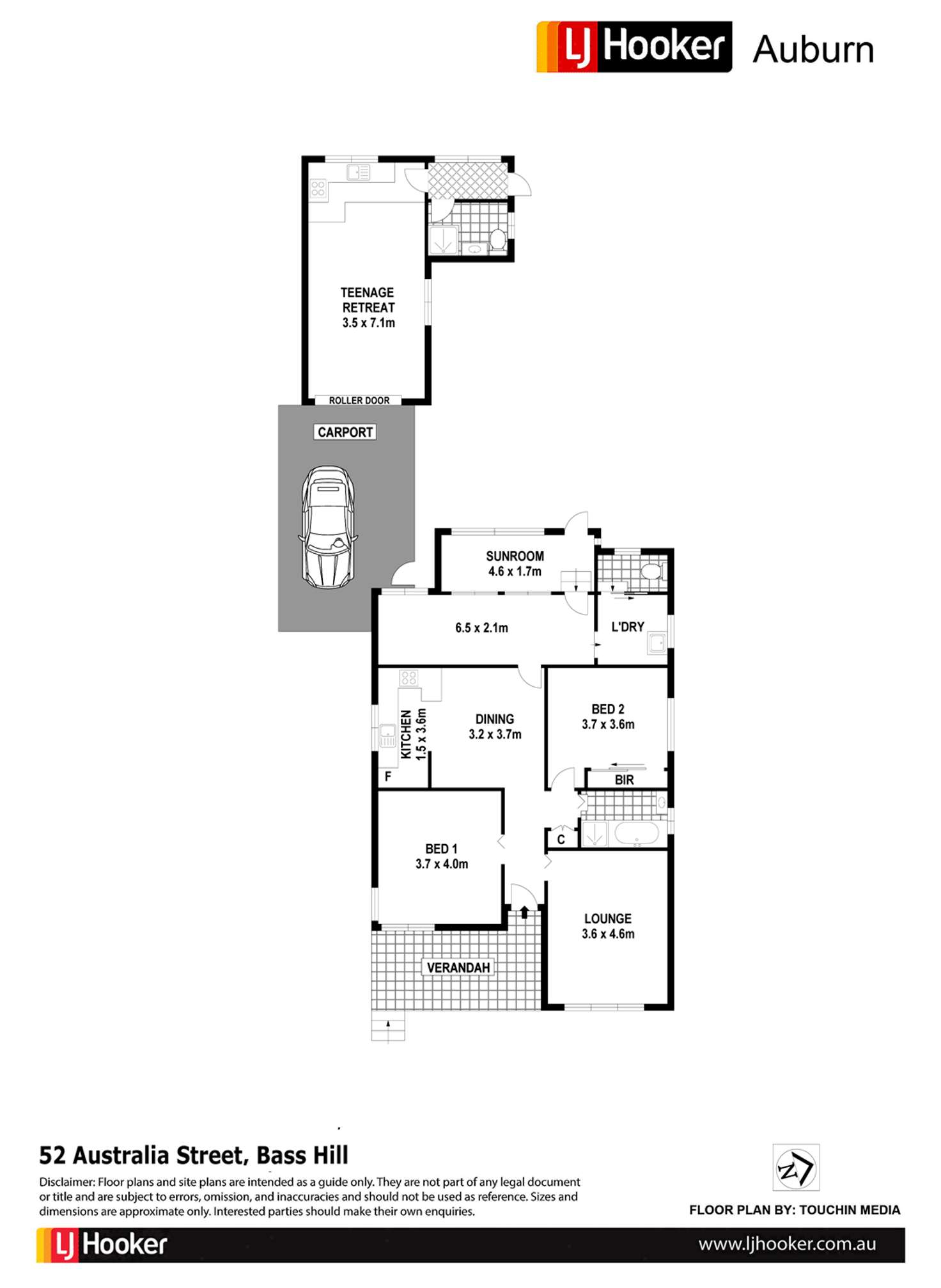 Floorplan of Homely house listing, 52 Australia St, Bass Hill NSW 2197