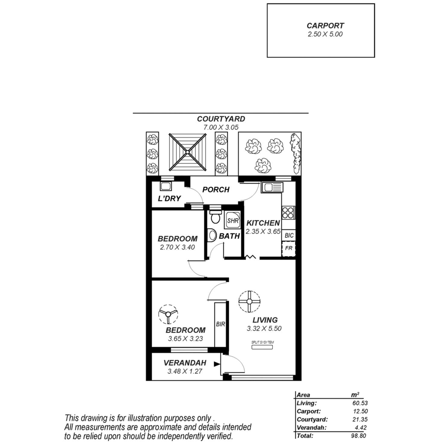 Floorplan of Homely unit listing, 2/64 Tusmore Avenue, Tusmore SA 5065