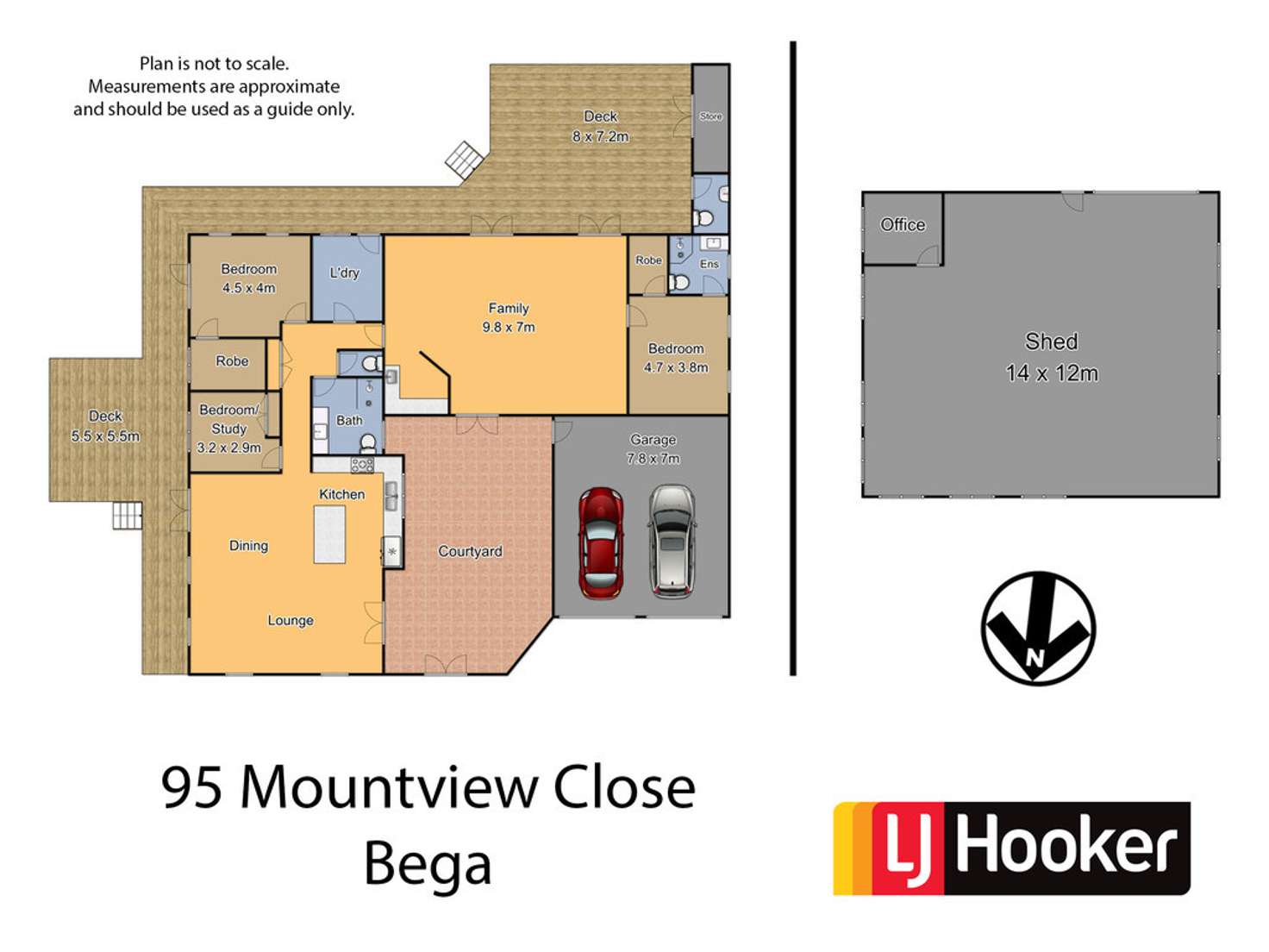 Floorplan of Homely acreageSemiRural listing, 95 Mountview Close, Bega NSW 2550