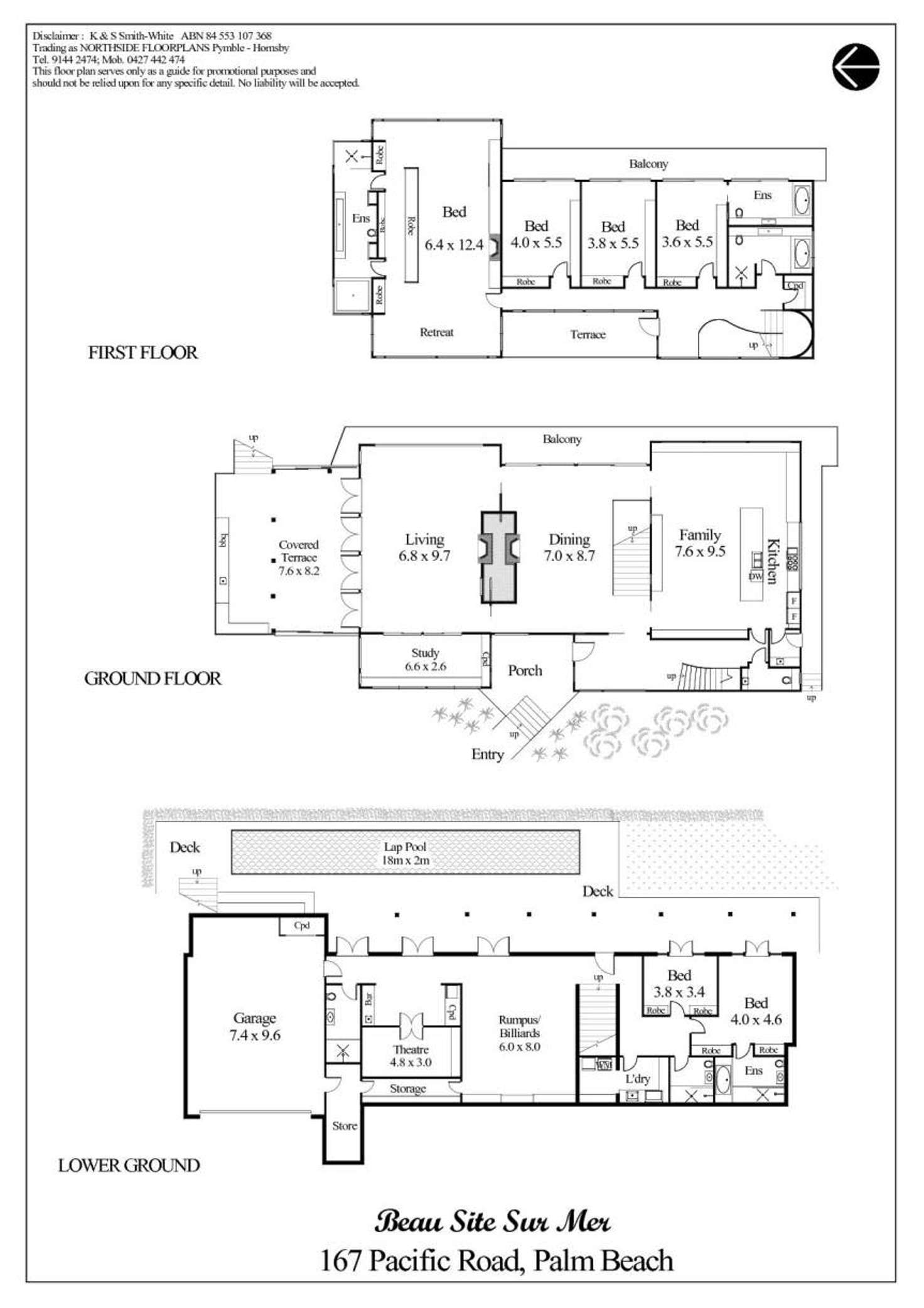 Floorplan of Homely house listing, 167 Pacific Road, Palm Beach NSW 2108