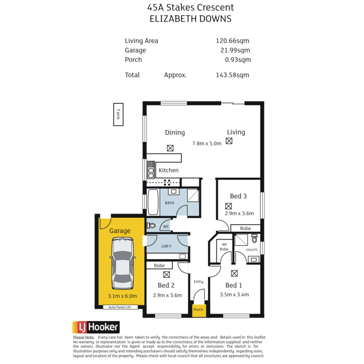 Floorplan of Homely house listing, 45A Stakes Crescent, Elizabeth Downs SA 5113