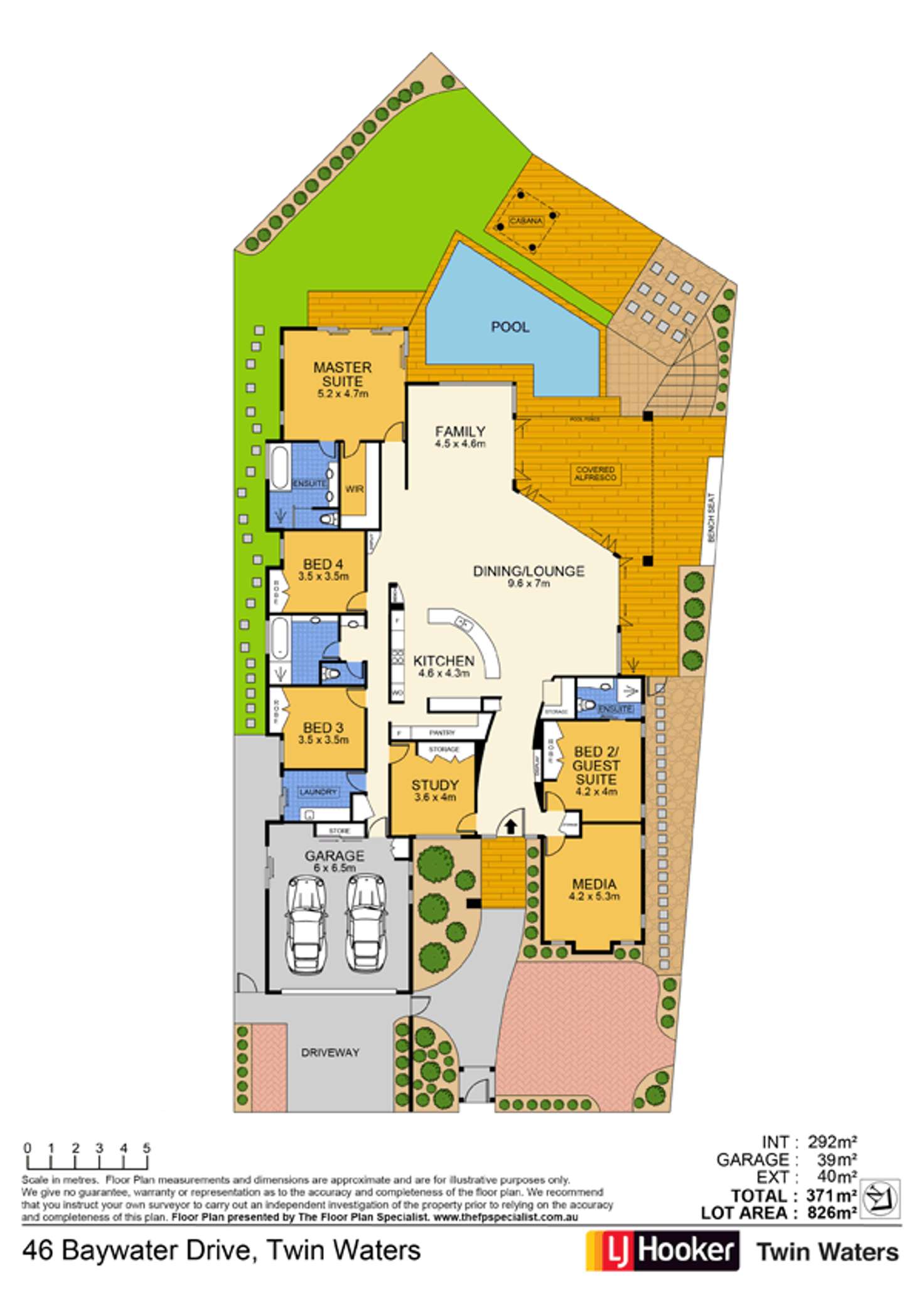 Floorplan of Homely house listing, 46 Baywater Drive, Twin Waters QLD 4564