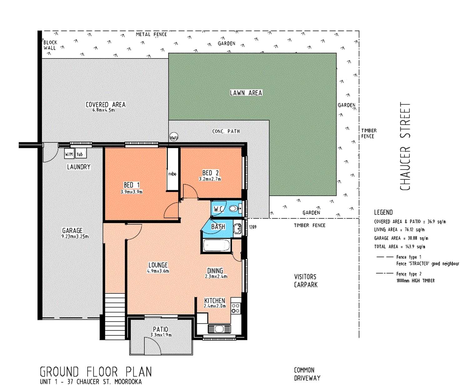 Floorplan of Homely unit listing, 1/37 Chaucer Street, Moorooka QLD 4105