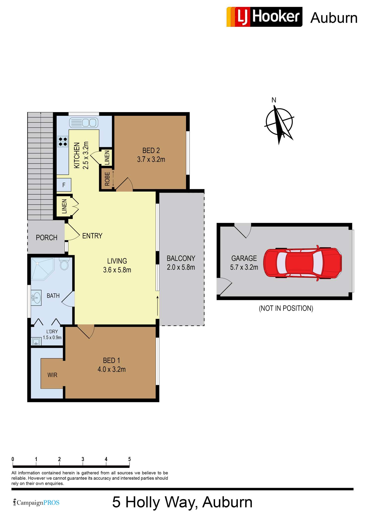 Floorplan of Homely apartment listing, 5 Holly Way, Auburn NSW 2144