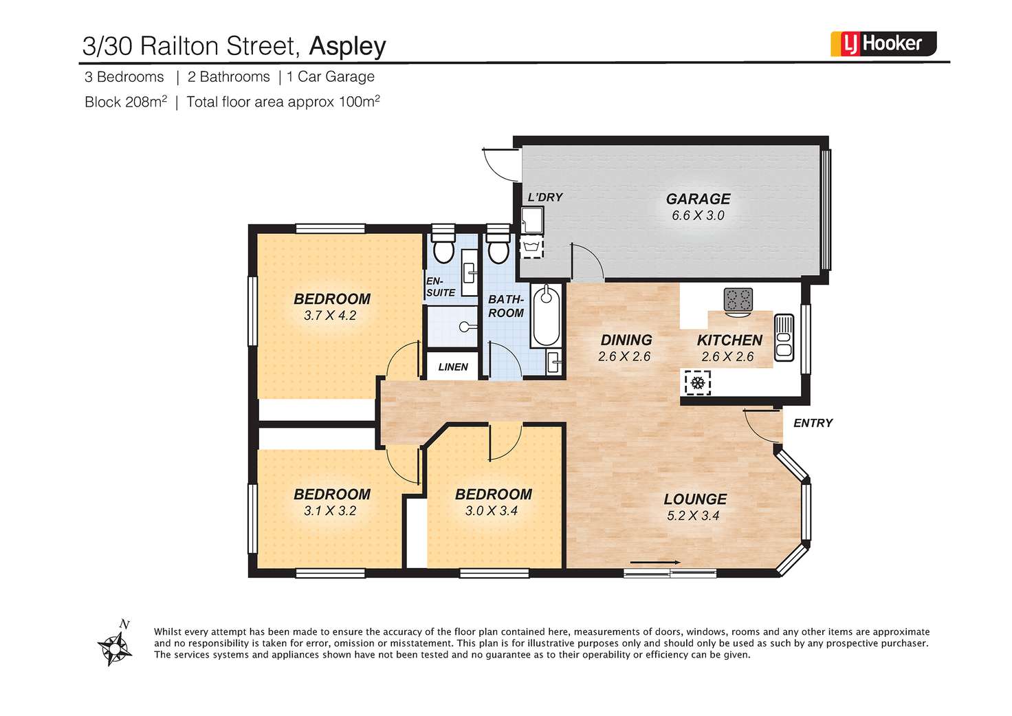 Floorplan of Homely villa listing, Unit 3/30 Railton Street, Aspley QLD 4034