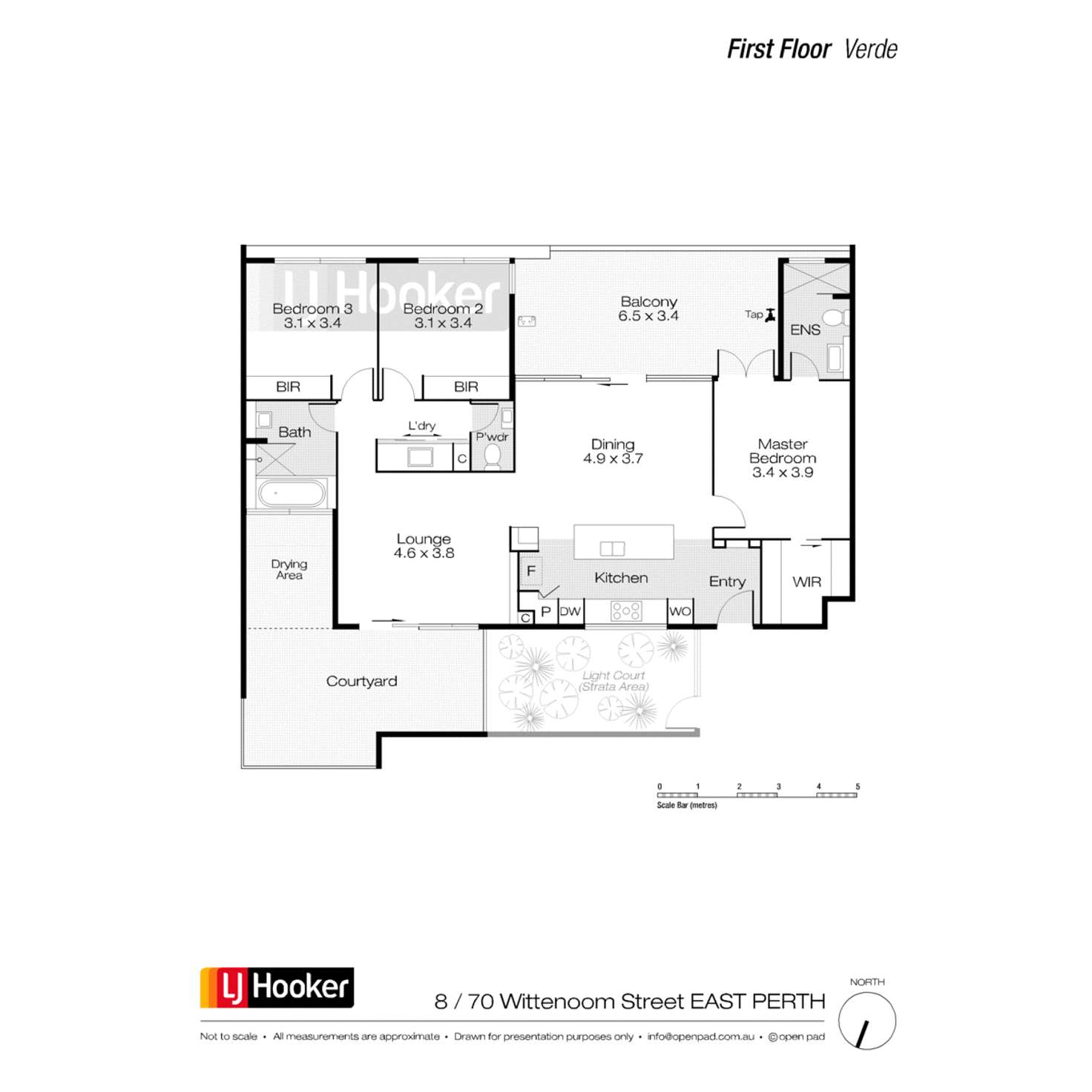 Floorplan of Homely apartment listing, 8/70 Wittenoom Street, East Perth WA 6004