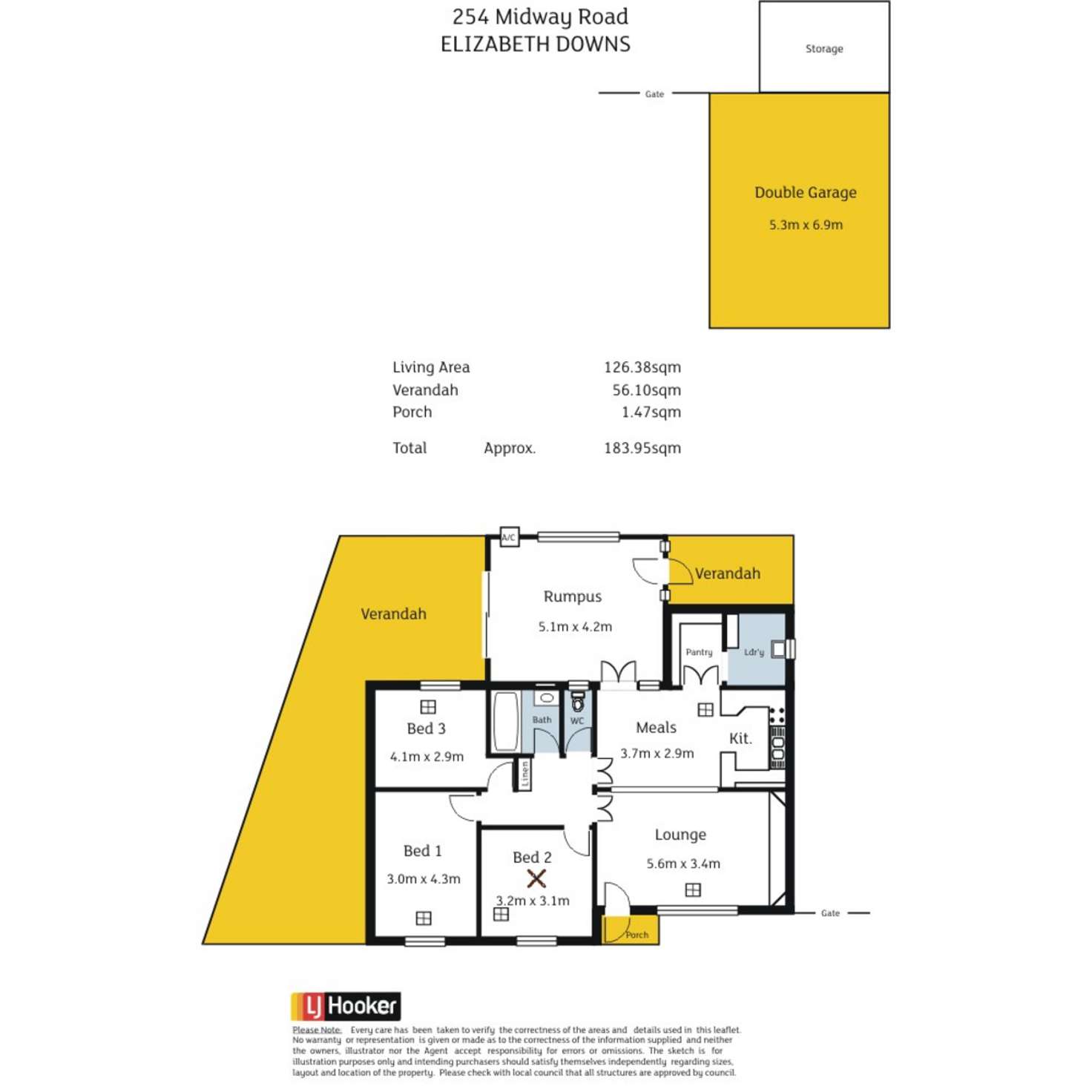 Floorplan of Homely house listing, 254 Midway Road, Elizabeth Downs SA 5113