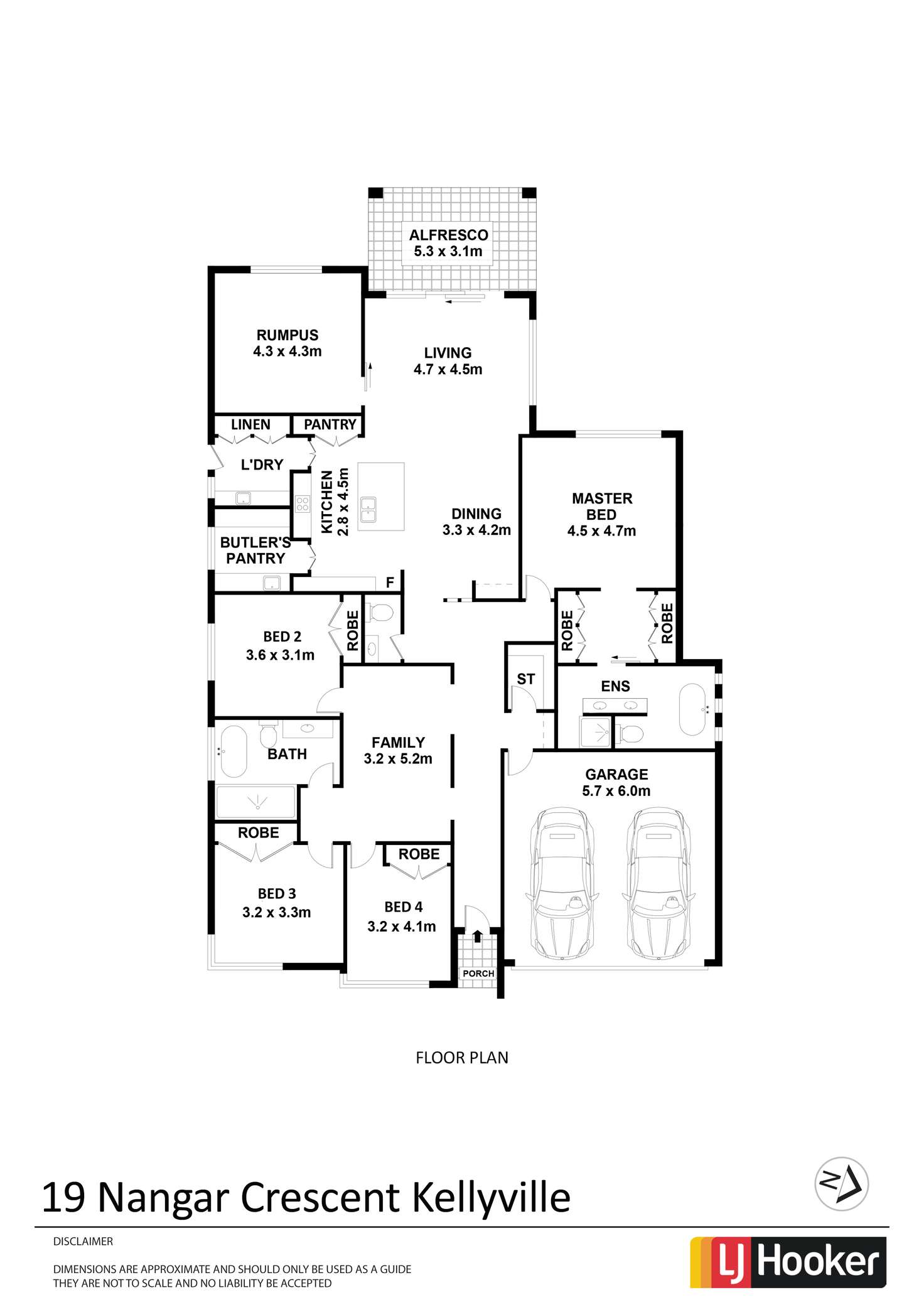 Floorplan of Homely house listing, 19 Nangar Crescent, Kellyville NSW 2155