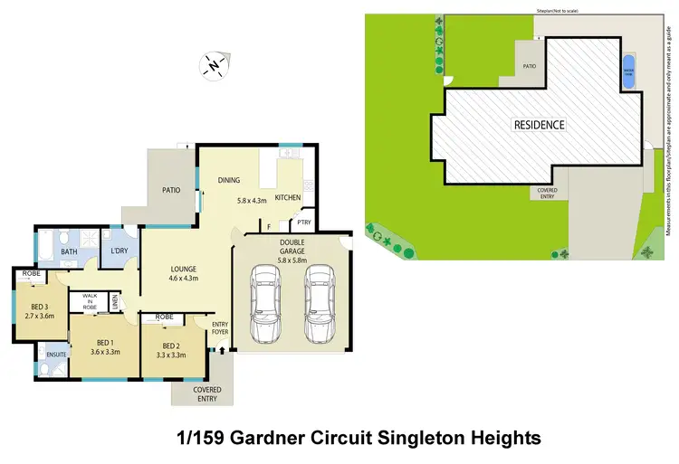 Floorplan of Homely villa listing, 1/159 Gardner Circuit, Singleton Heights NSW 2330