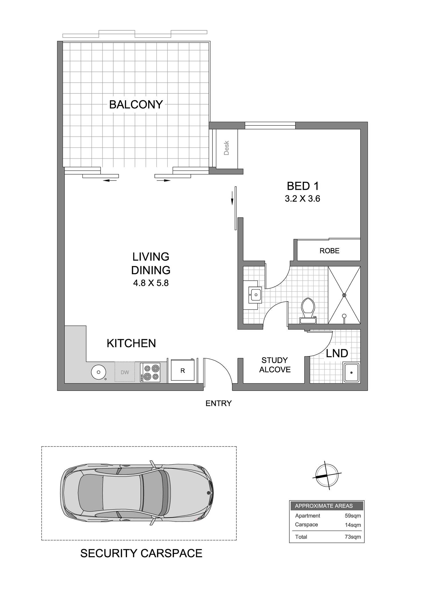 Floorplan of Homely apartment listing, 203C/10-16 Marquet Street, Rhodes NSW 2138