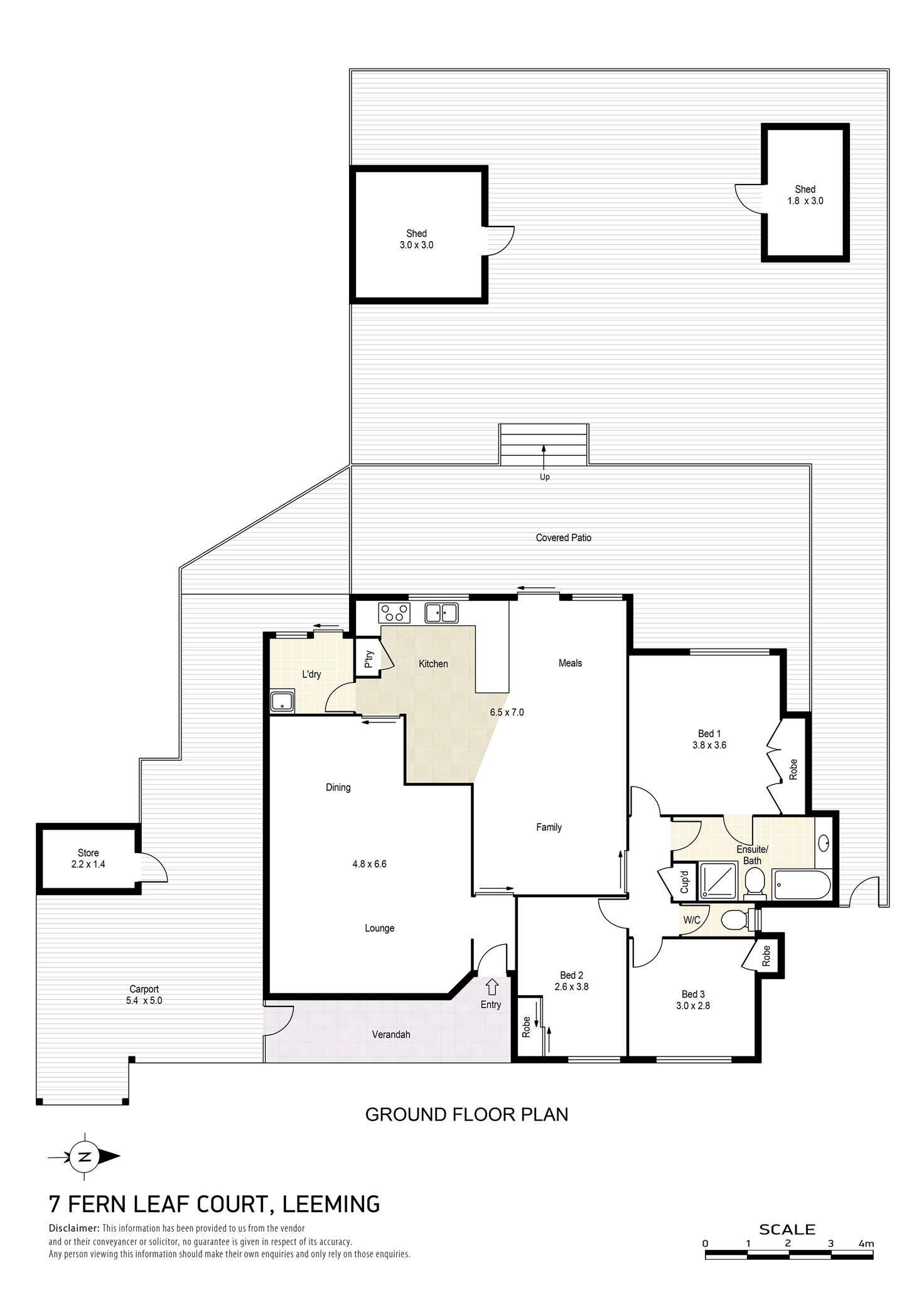 Floorplan of Homely house listing, 7 Fern Leaf Court, Leeming WA 6149