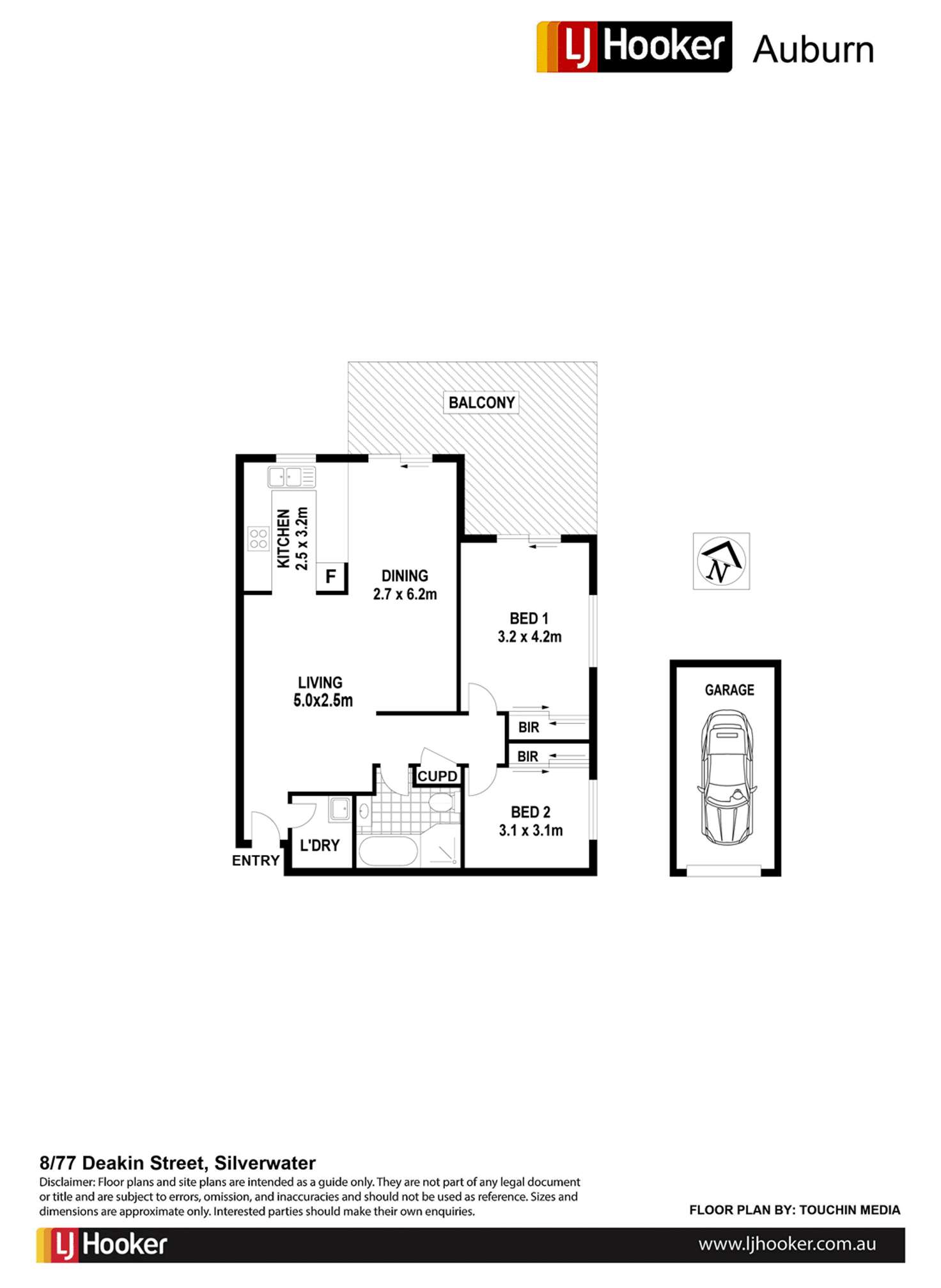 Floorplan of Homely unit listing, 8/77-85 Deakin Street, Silverwater NSW 2128