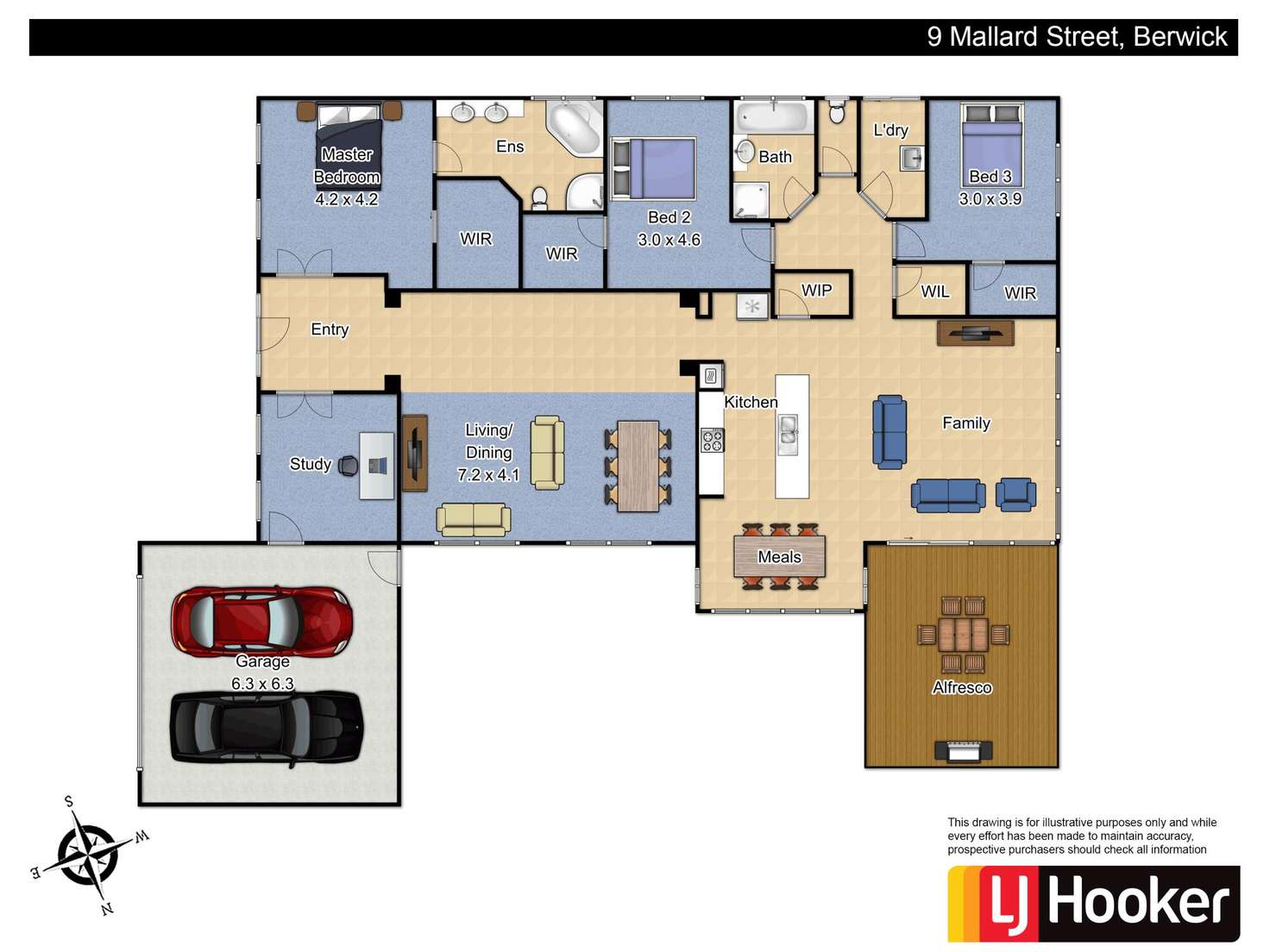 Floorplan of Homely house listing, 9 Mallard Street, Berwick VIC 3806