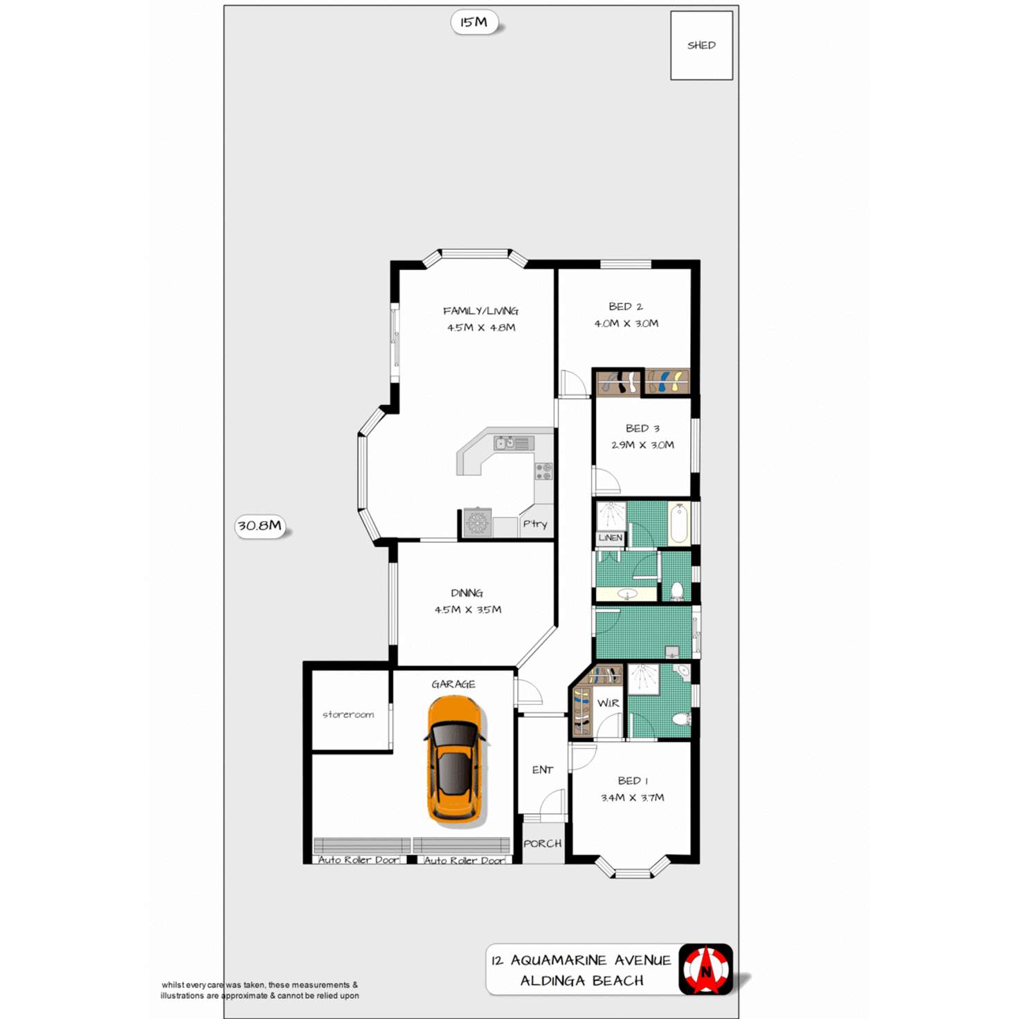 Floorplan of Homely house listing, 12 Aquamarine Avenue, Aldinga Beach SA 5173