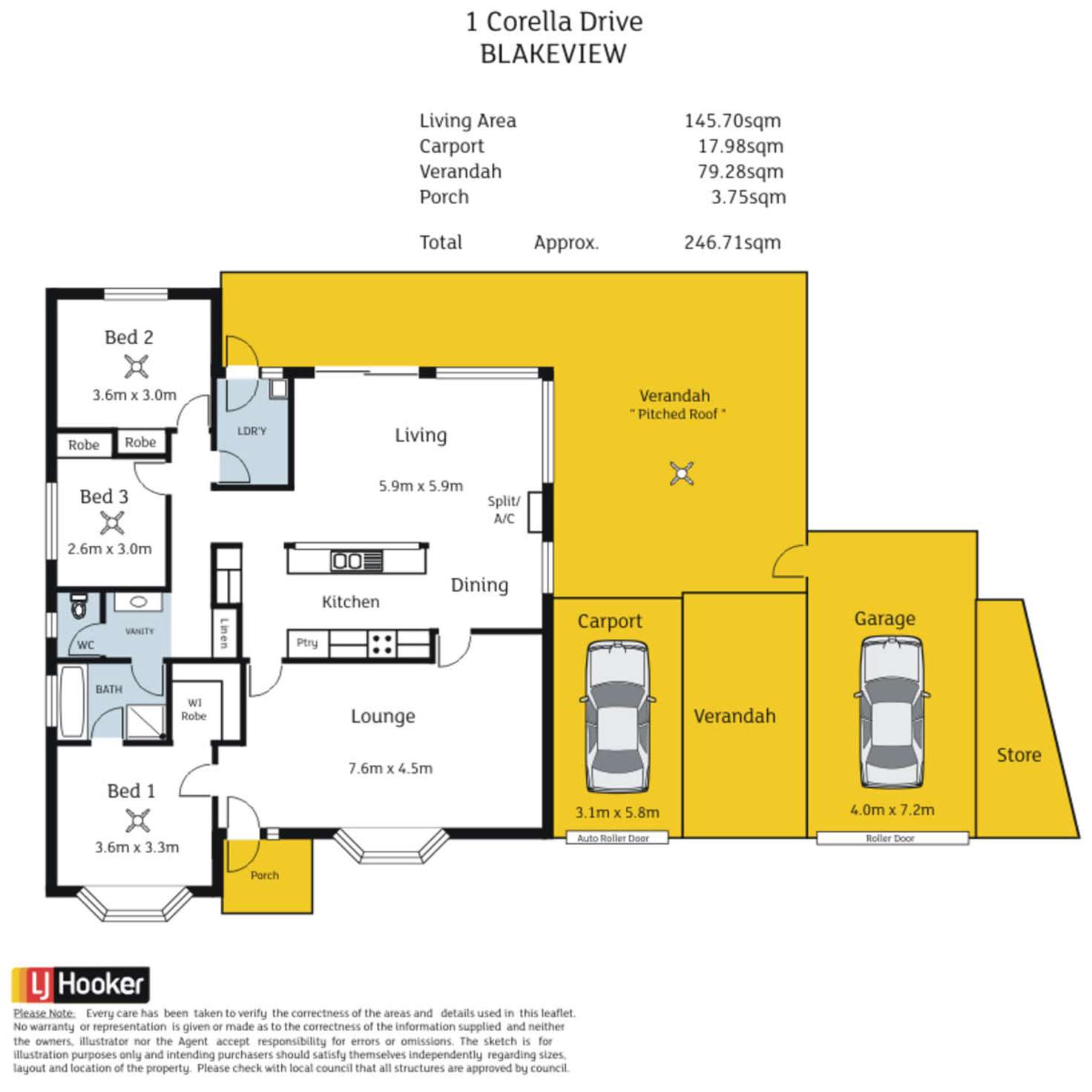 Floorplan of Homely house listing, 1 Corella Drive, Blakeview SA 5114