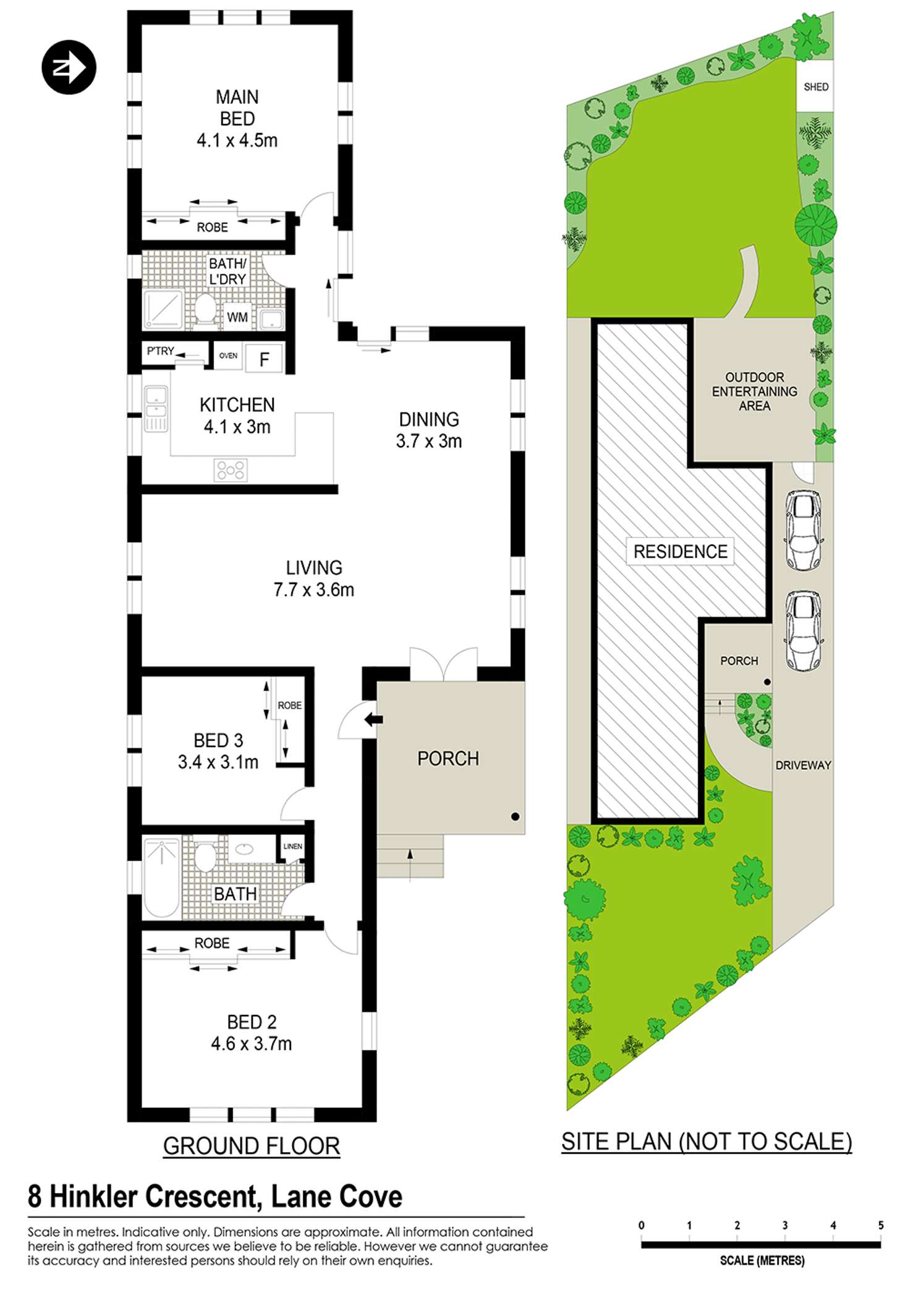Floorplan of Homely house listing, 8 Hinkler Cr, Lane Cove NSW 2066