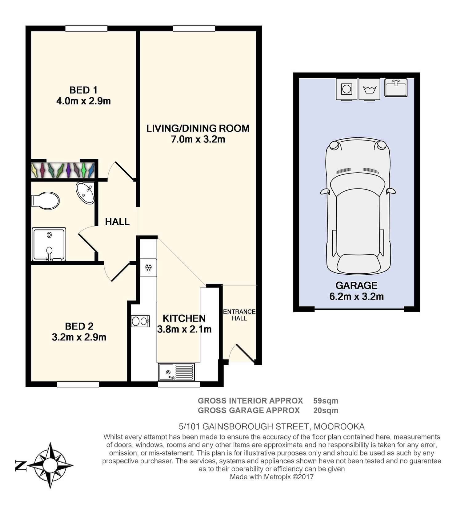Floorplan of Homely unit listing, 5/101 Gainsborough Street, Moorooka QLD 4105