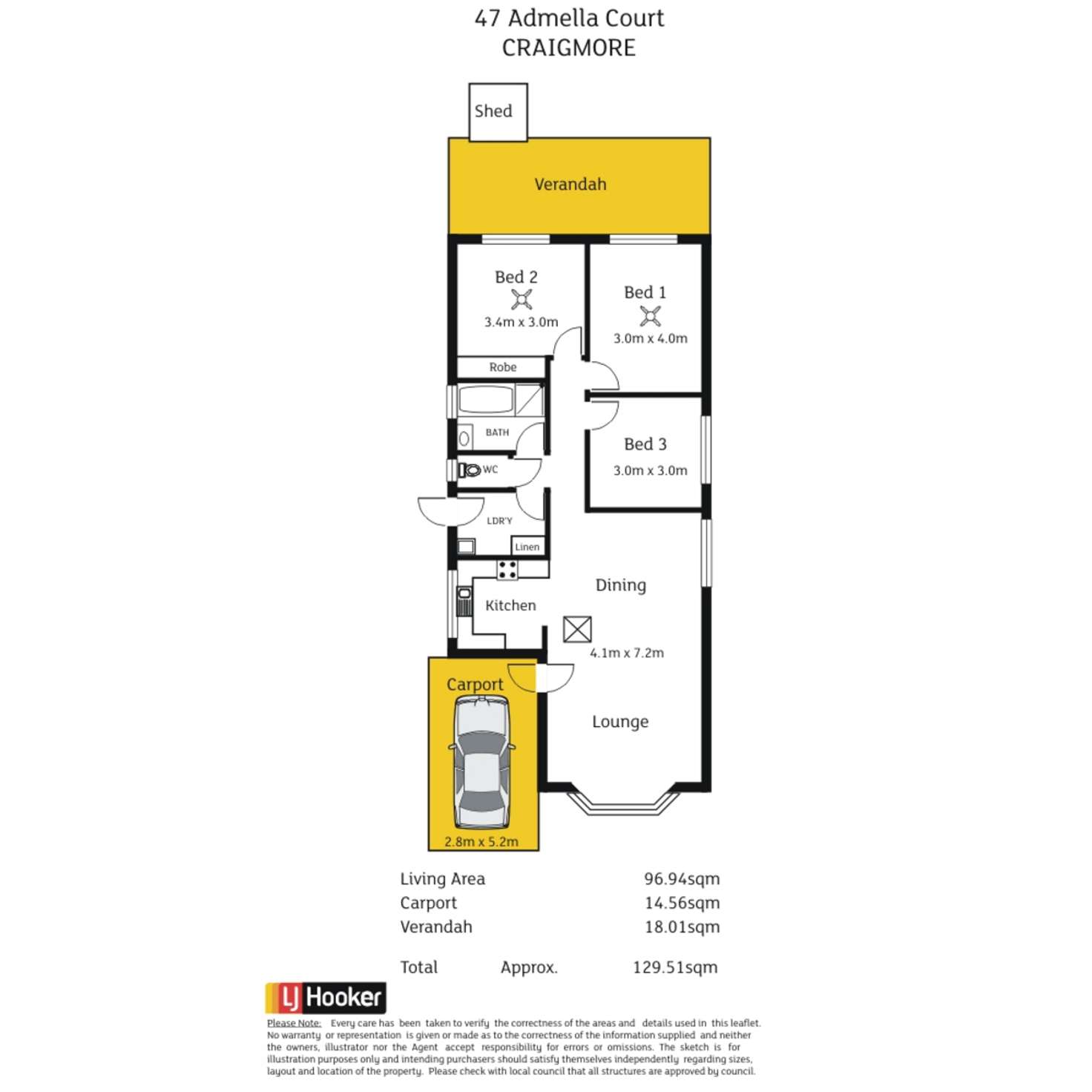 Floorplan of Homely house listing, 47 Admella Court, Craigmore SA 5114