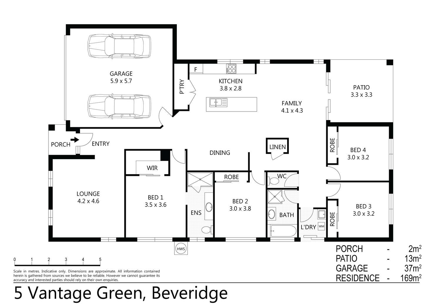 Floorplan of Homely house listing, 5 Vantage Green, Beveridge VIC 3753