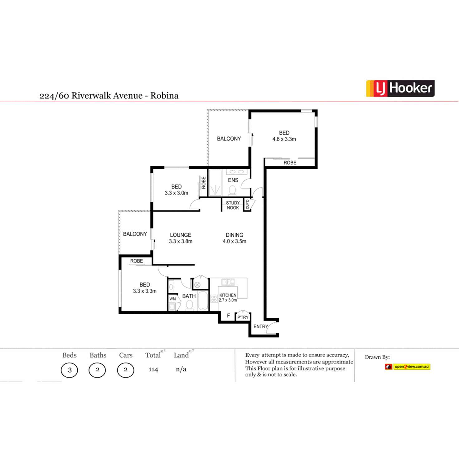 Floorplan of Homely unit listing, 224/60 Riverwalk Avenue, Robina QLD 4226