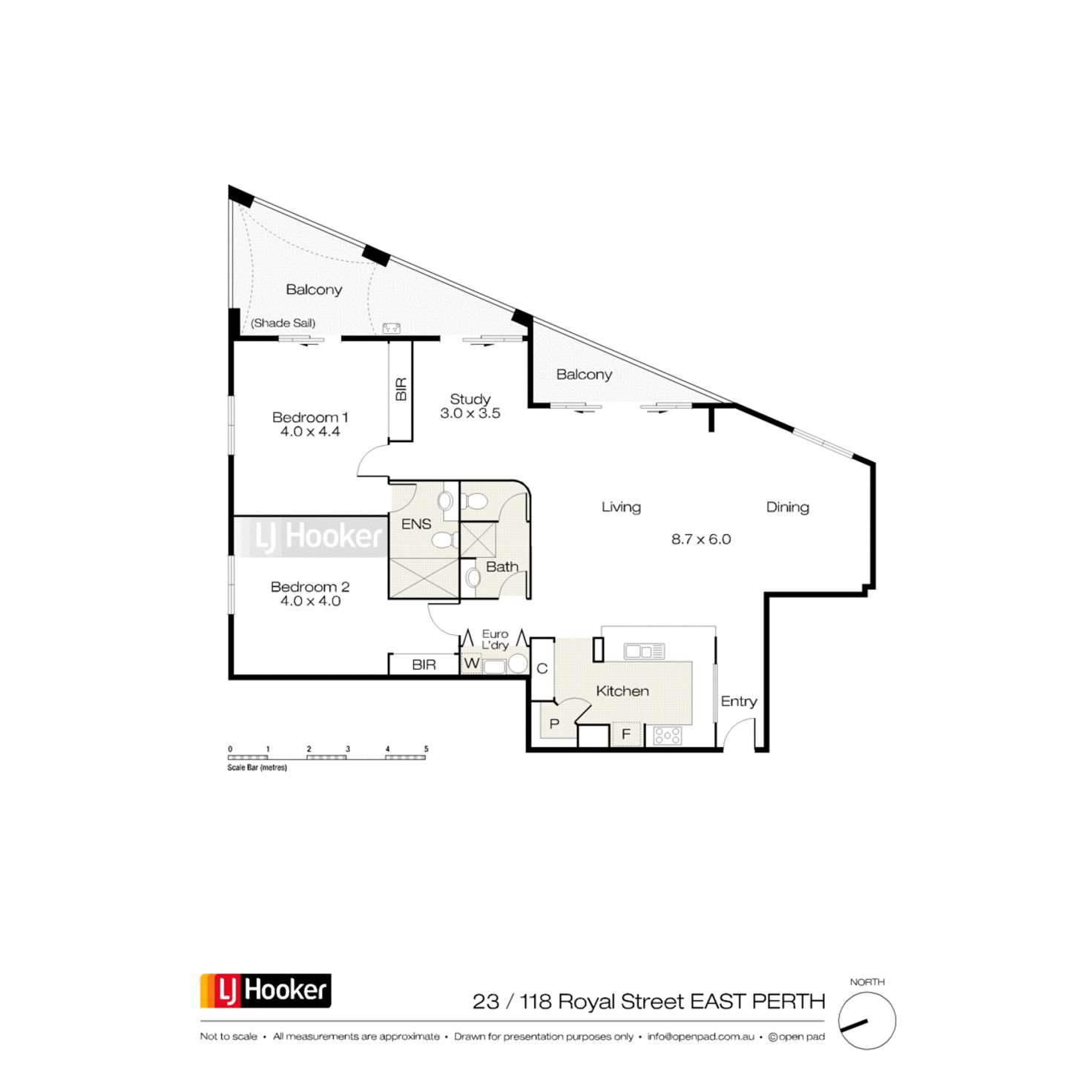 Floorplan of Homely apartment listing, 23/118 Royal Street, East Perth WA 6004