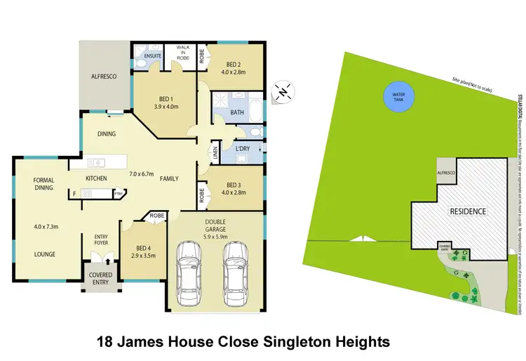 Floorplan of Homely house listing, 18 James House Close, Singleton Heights NSW 2330