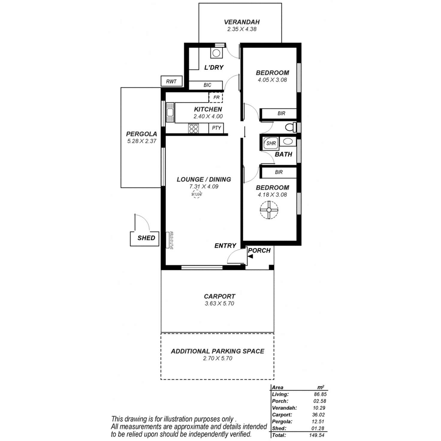Floorplan of Homely unit listing, 2/62 Hazel Grove, Ridgehaven SA 5097
