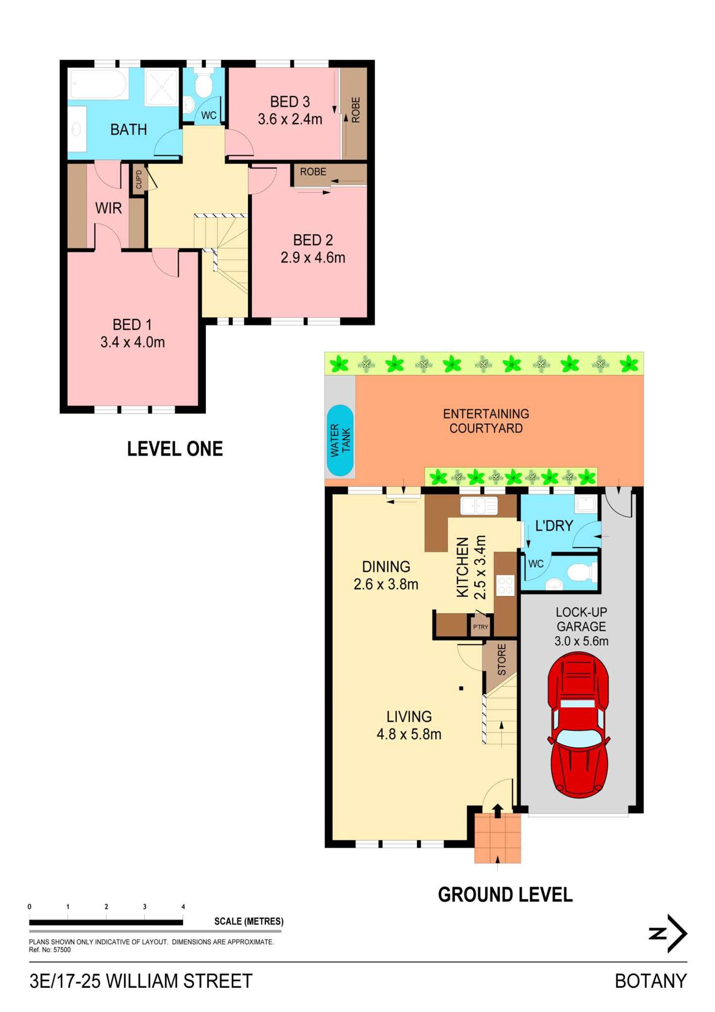 Floorplan of Homely townhouse listing, 3E/17-25 William Street, Botany NSW 2019