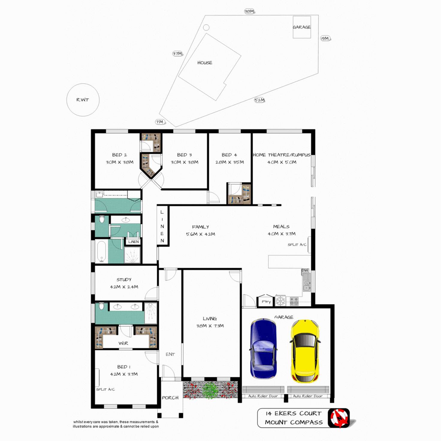Floorplan of Homely house listing, 14 Ekers Court, Mount Compass SA 5210