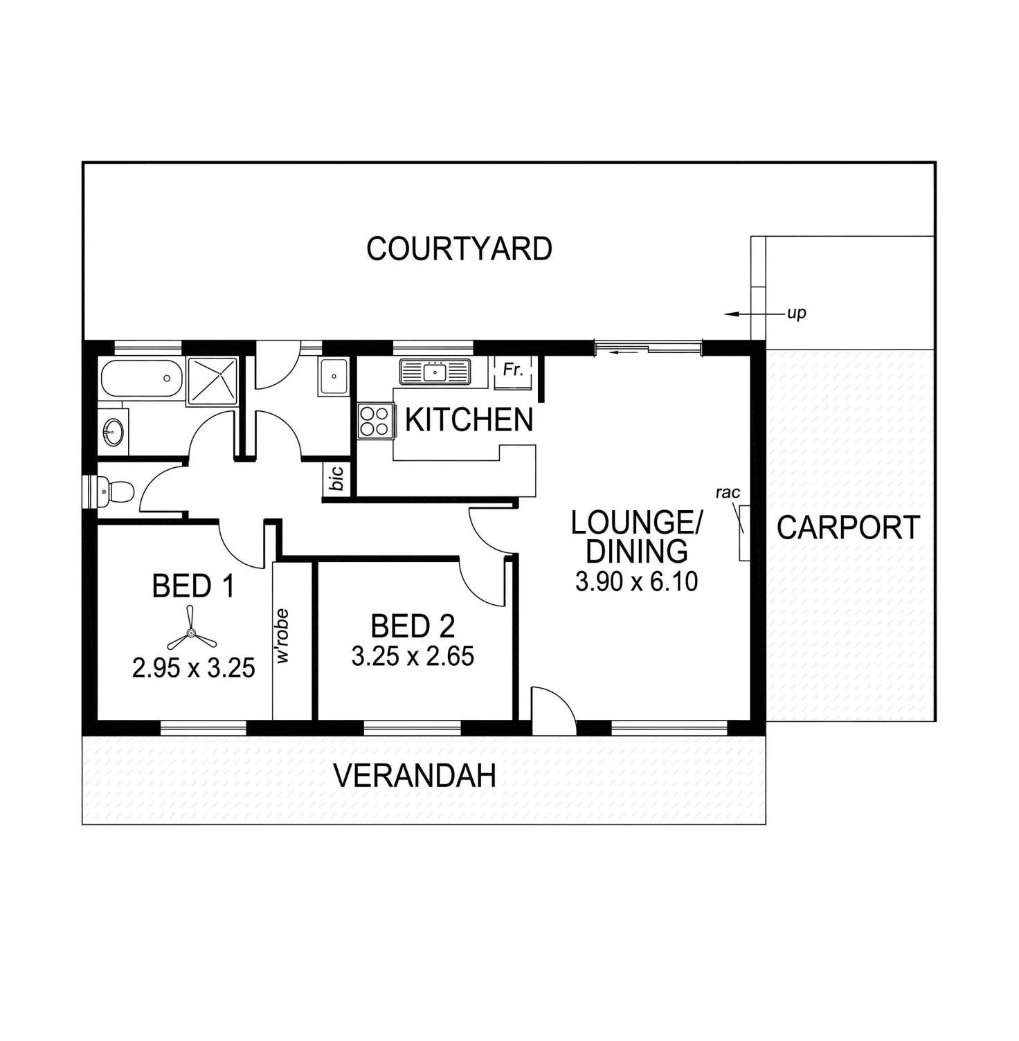 Floorplan of Homely unit listing, 2/8 Station Avenue, Blackwood SA 5051