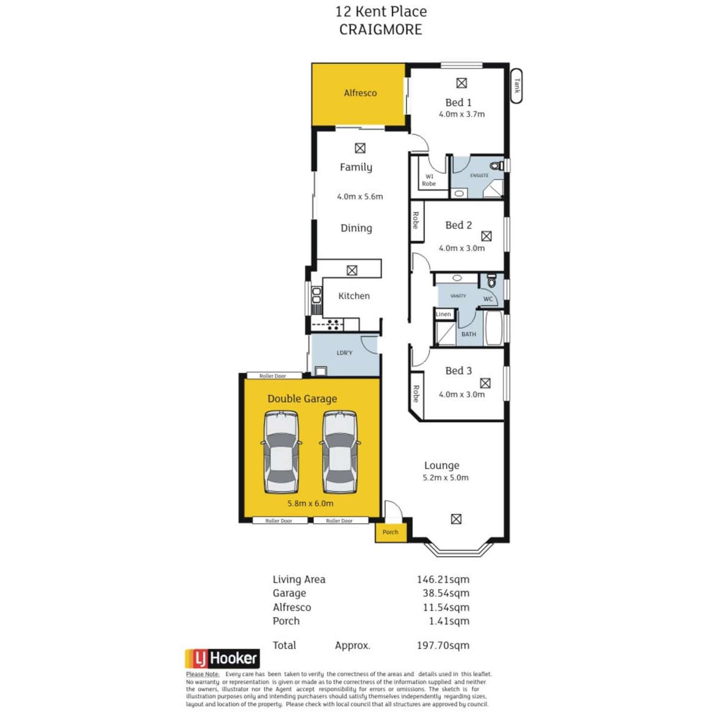 Floorplan of Homely house listing, 12 Kent Place, Craigmore SA 5114