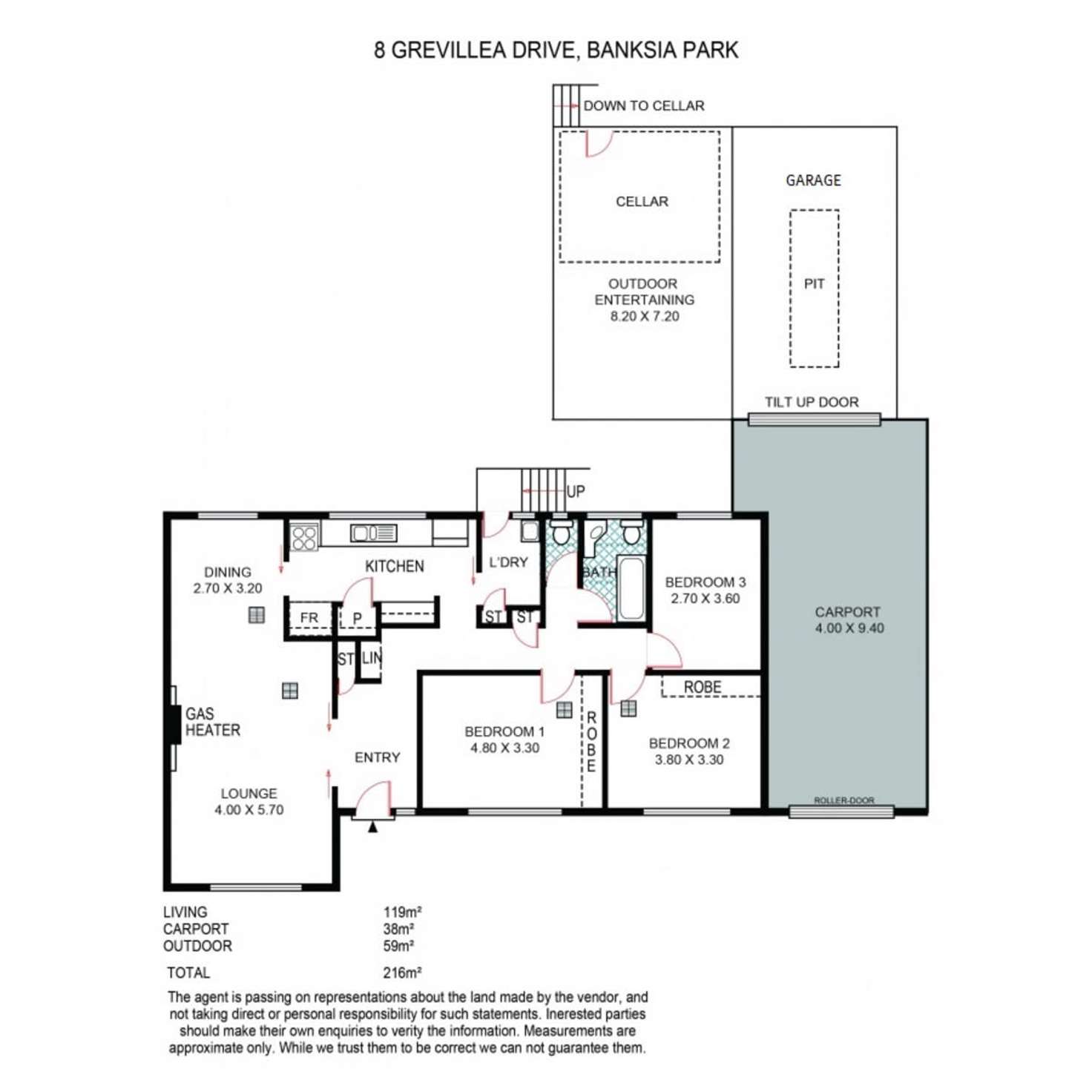 Floorplan of Homely house listing, 8 Grevillea Drive, Banksia Park SA 5091