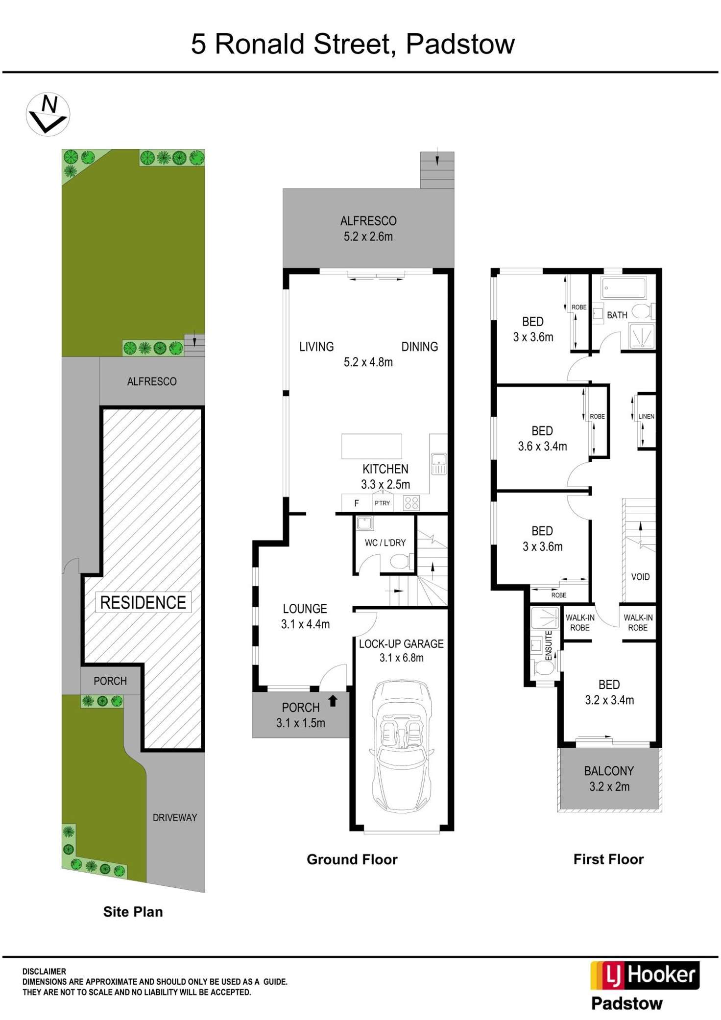 Floorplan of Homely semiDetached listing, 5 Ronald Street, Padstow NSW 2211