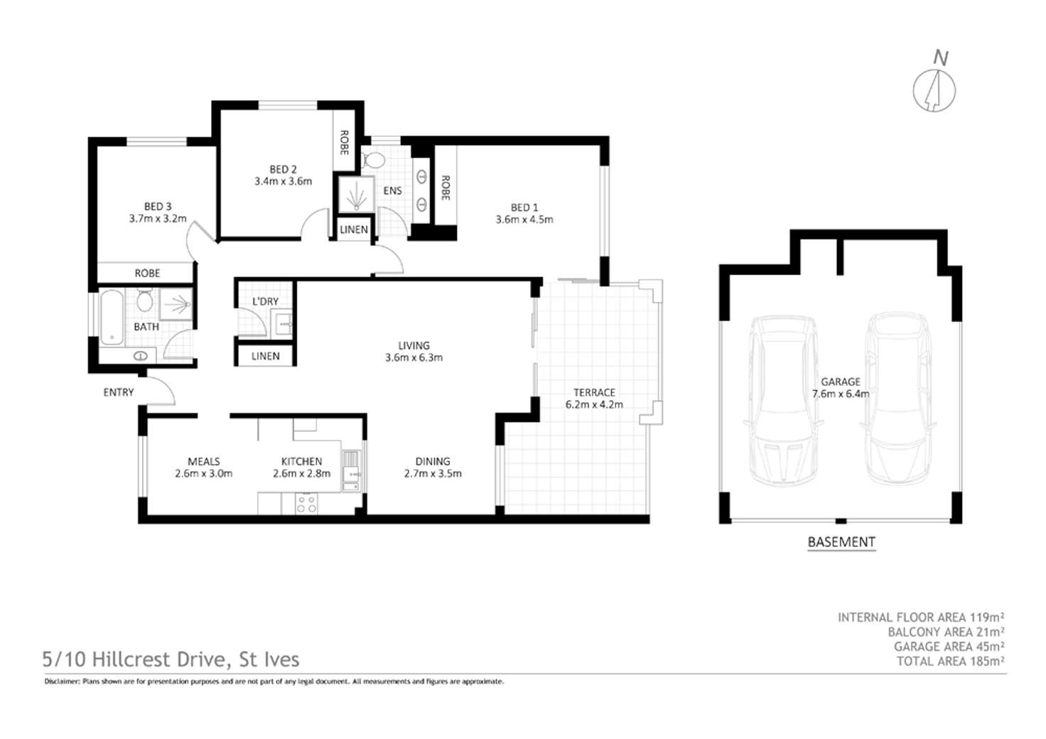 Floorplan of Homely apartment listing, Apartment 5/10 Hillcrest Drive, St Ives NSW 2075