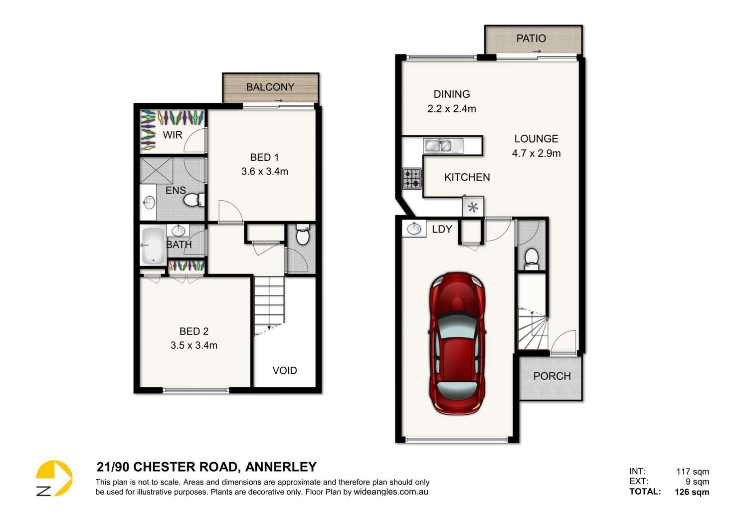 Floorplan of Homely townhouse listing, 21/90 Chester Road, Annerley QLD 4103