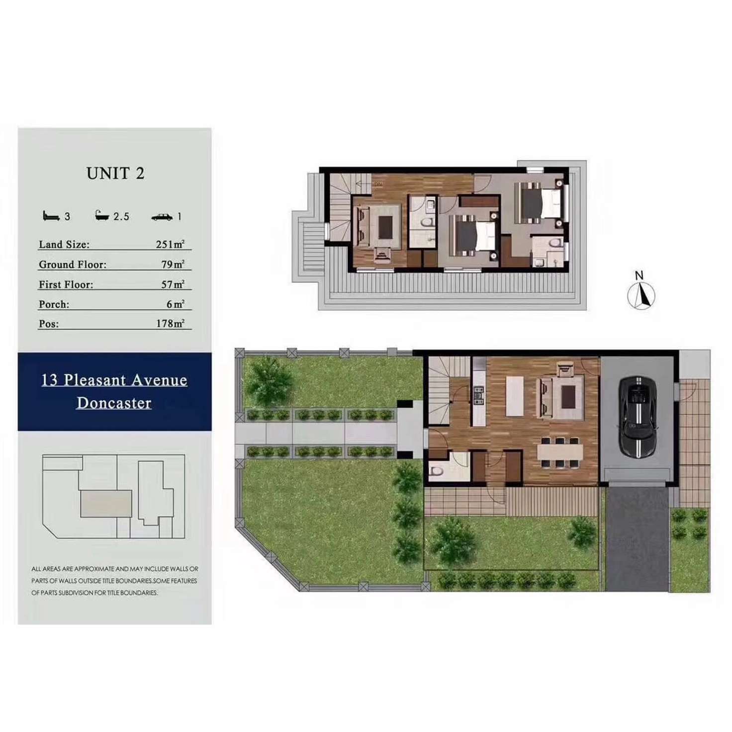 Floorplan of Homely townhouse listing, * Pleasant Avenue, Doncaster VIC 3108